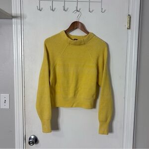 Free People Too Good Yellow Knit Pullover Sweater